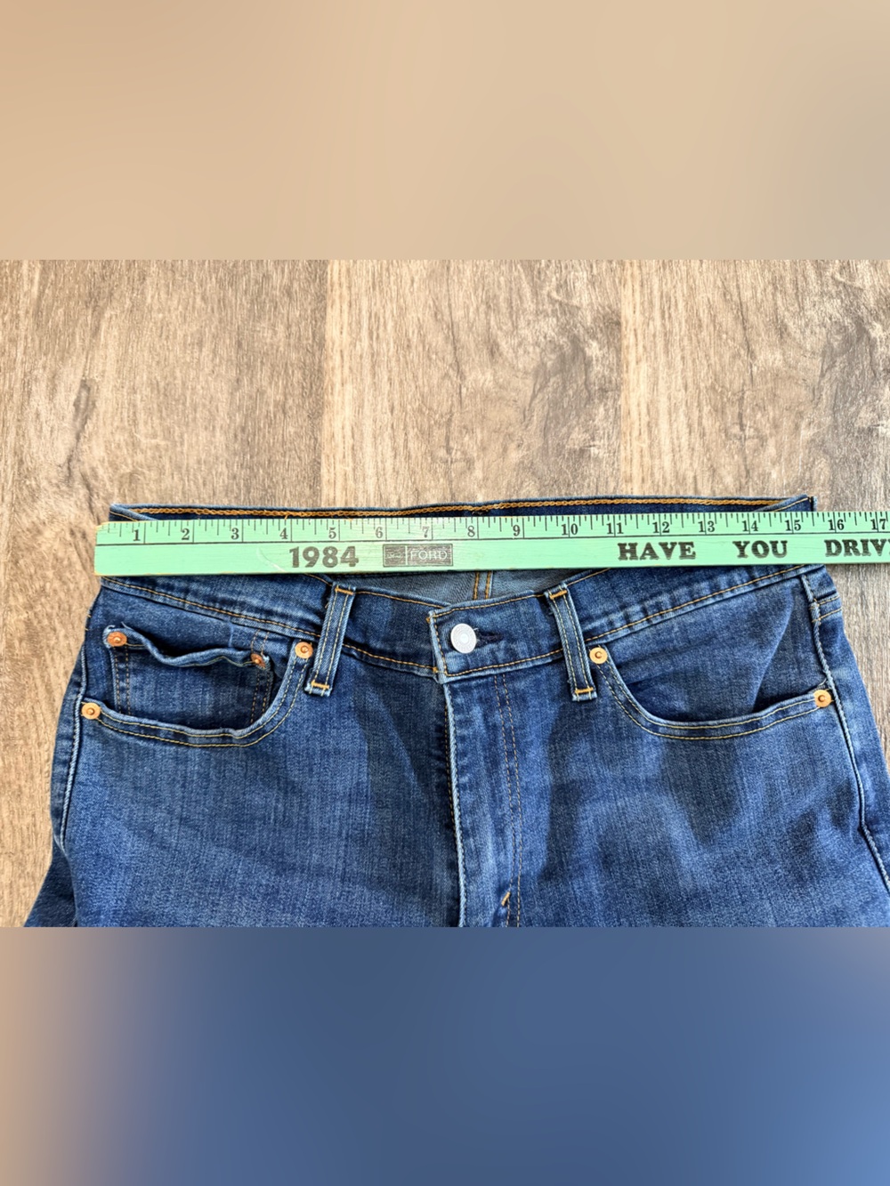 Levi's 511 Slim Fit Mens Stretch Jeans Medium Wash 33x30 Measures 32X29 EC - Picture 8 of 11